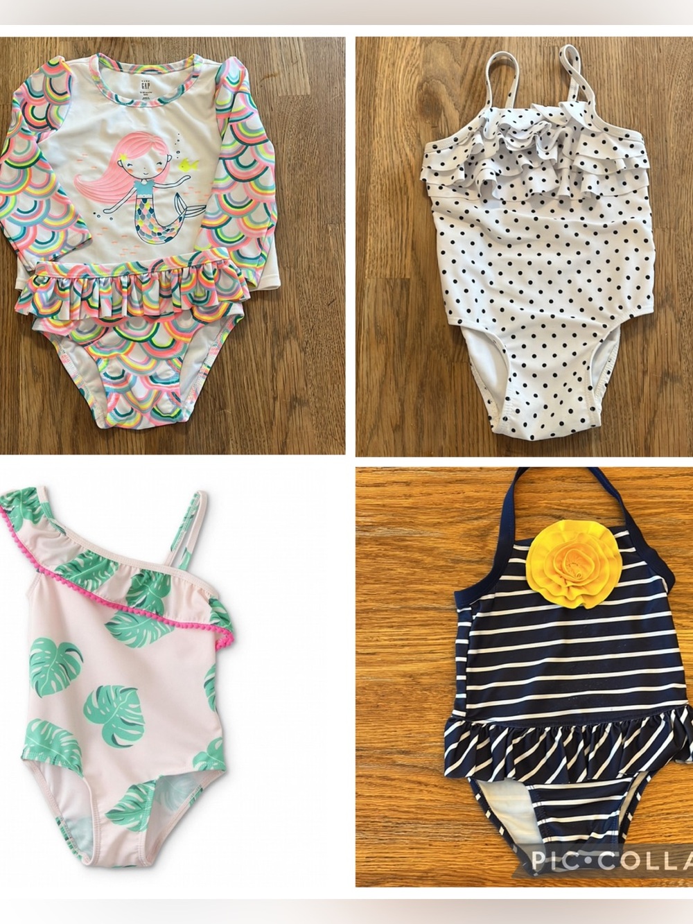 Set of 4 12-18 month girl bathing suits